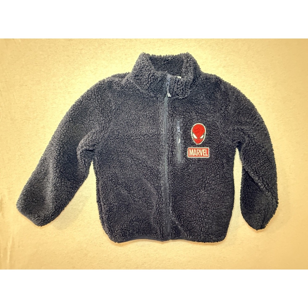 H&M + Spiderman. Navy Blue. Full zip Sweater jacket. Boy size 8/10